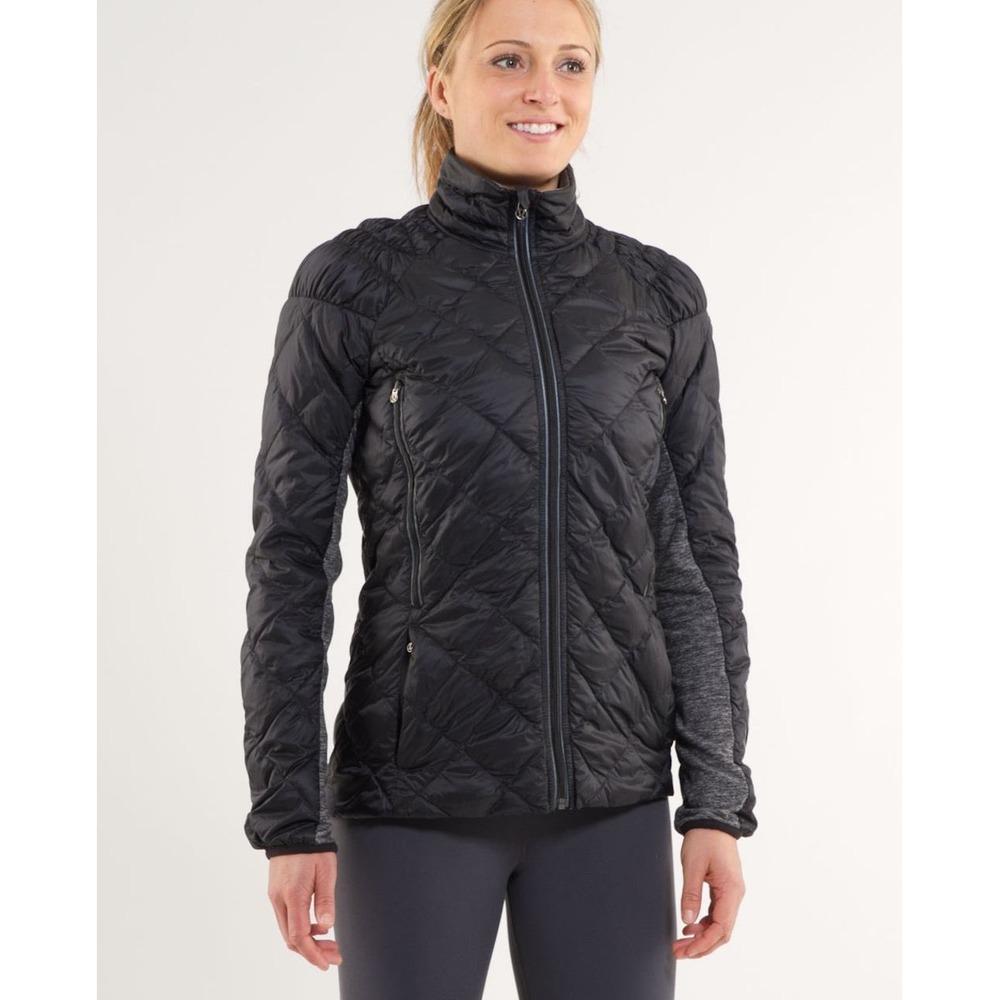 Lululemon | Run Turn Around Jacket 4 Black Grey Houndstooth Reversible W4209S